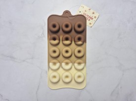 Molde silicona tricolor bombones donas